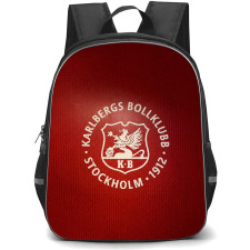 Karlbergs BK Backpack School Bag StudentPack - Karlbergs BK Logo On Red Background Football Club