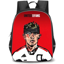 Lisandro Martinez Backpack StudentPack - Lisandro Martinez Manchester United Portrait Sketch On Red Background