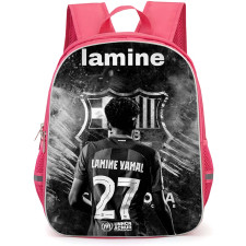 Lamine Yamal School Backpack StudentPack - Lamine Yamal 27 FC Barcelona Standing Back Grayscale Graphic Art