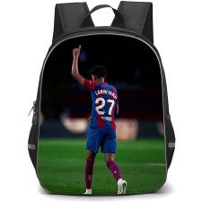 Lamine Yamal School Backpack StudentPack - Lamine Yamal 27 FC Barcelona Walking Back Goal Celebration Picture