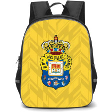 Las Palmas UD Backpack School Bag StudentPack - Las Palmas UD Logo On Yellow Chevron Zigzag Pattern Poster Football Club