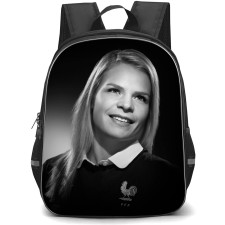 Eugenie Le Sommer Backpack StudentPack - Eugenie Le Sommer France Women's National Football Portrait Grayscale