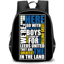 Leeds United Backpack StudentPack - Leeds United Team Quote Word Art Sticker