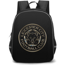 Leicester City FC School Backpack StudentPack - Leicester City FC Golden Logo On Dark Background