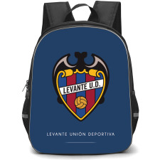 Levante UD Backpack School Bag StudentPack - Levante UD Logo On Navy Blue Background Football Club