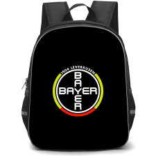 Bayer 04 Leverkusen School Backpack StudentPack - Bayer 04 Leverkusen Logo On Black Background
