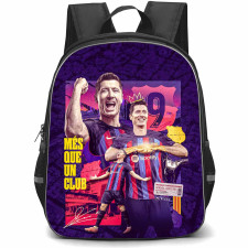 Robert Lewandowski Backpack StudentPack - Robert Lewandowski 9 FC Barcelona King Celebration Poster