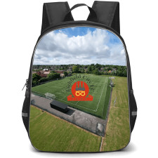 Lichfield City Football Club Backpack School Bag StudentPack - Lichfield City Football Club with Logo Pitch Line Sunset Effect
