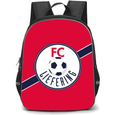 FC Liefering Backpack School Bag StudentPack - Logo In Red And Blue Line Background