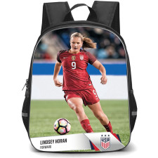 Lindsey Horan Backpack StudentPack - Lindsey Horan United States Women's National Football Dribbling Poster