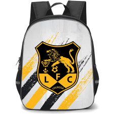 Lusitania FC Backpack School Bag StudentPack - Lusitania FC Logo With Yellow Black Stripe Background