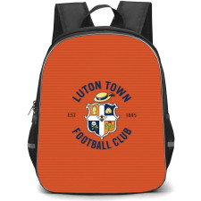 Luton Town F.C. School Backpack StudentPack - Luton Town F.C. Official Logo On Deep Saffron Texture Background