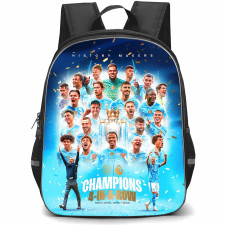 Manchester City F.C. School Backpack StudentPack - Manchester City Champions 4-In-A-Row Poster