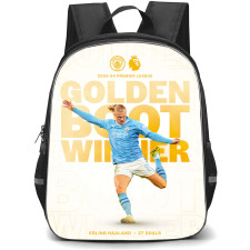 Manchester City F.C. Erling Haaland School Backpack StudentPack - Erling Haaland Golden Boot Winner 2023-24 Poster