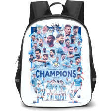 Manchester City Backpack StudentPack - Manchester City Premier League Champions 2020-21 Poster