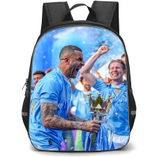 Manchester City F.C. Kyle Walker School Backpack StudentPack - Kyle Walker Holds Tropy And Shouting Candid Picture