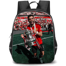 Manchester United F.C. Bruno Fernandes School Backpack StudentPack - Man United Bruno Fernandes Hold Trophy Picture