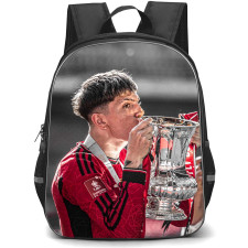 Manchester United F.C. Raphael Varane School Backpack StudentPack - Man United Alejandro Garnacho kisses The Trophy