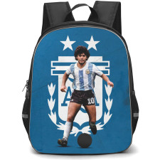 Diego Maradona Backpack StudentPack - Diego Maradona Argentina National Team Blue Background
