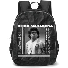 Diego Maradona Backpack StudentPack - Diego Maradona In Black Paper Background
