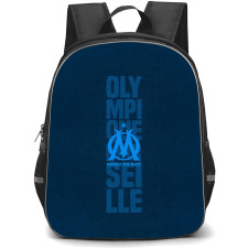 Olympique de Marseille Backpack StudentPack - Droit Au But Logo Blue Background