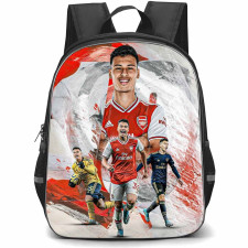 Gabriel Martinelli Backpack StudentPack - Gabriel Martinelli Arsenal F.C Goal Celebration On Oil Paint Background