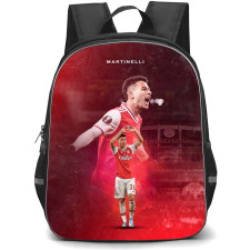 Gabriel Martinelli Backpack StudentPack - Gabriel Martinelli Arsenal F.C. Goal Celebration On Red Background