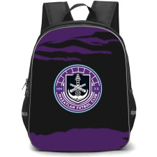 Mazatlan Futbol Club Backpack School Bag StudentPack - Mazatlan Futbol Club Logo with Brush Stroke Dark Purple Effect