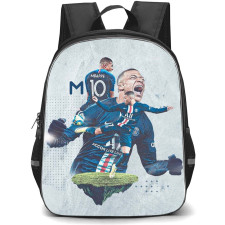 Kylian Mbappe Backpack StudentPack - Kylian Mbappe Paris Saint-Germain Celebration Poster On Gray Background