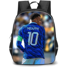 Kylian Mbappe Backpack School Bag StudentPack - Kylian Mbappe Jersey Number 10 France National Team Back View Poster