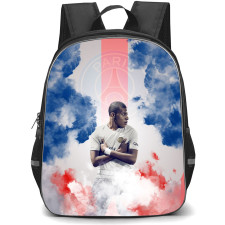 Kylian Mbappe Backpack StudentPack - Kylian Mbappe Paris Saint-Germain Side Portrait On Smoke