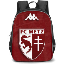 FC Metz Backpack School Bag StudentPack - Logo Embroid Leather Football Club