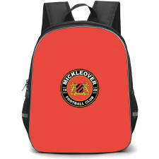 Mickleover Football Club Backpack School Bag StudentPack - Mickleover Football Club Logo with Red Background