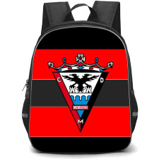 Mirandes CD Backpack School Bag StudentPack - Mirandes CD Logo On Red Black Stripe Background Football Club