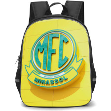 Mirassol Futebol Clube Backpack School Bag StudentPack - Mirassol Futebol Clube with 3D Logo Yellow Wall Design