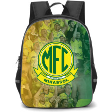 Mirassol Futebol Clube Backpack School Bag StudentPack - Mirassol Futebol Clube Stadium Crowd with Logo Green Yellow Effect