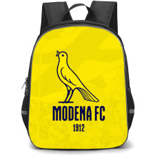 Modena FC Backpack School Bag StudentPack - Logo In Yellow Halftone Background