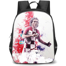 Luka Modric Backpack StudentPack - Luka Modric World Cup 2018 Portrait On Graphics Art Background