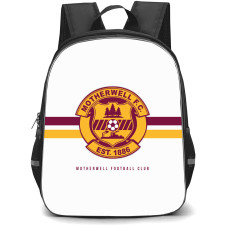 Motherwell Backpack School Bag StudentPack - Logo In Red Yellow And White Background Football Club