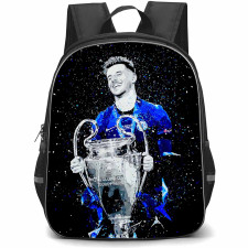 Mason Mount Backpack StudentPack - Mason Mount Chelsea F.C. Holding Champions Trophy Illustration