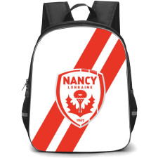AS Nancy Lorraine Backpack School Bag StudentPack - Logo In White And Red Stripe Background Football Club
