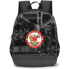 North Shields Football Club Backpack School Bag StudentPack - North Shields Football Club Stadium Logo with Fan Crowd Background