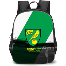 Norwich City F.C. Backpack StudentPack - Norwich City F.C. Logo Stripe Background