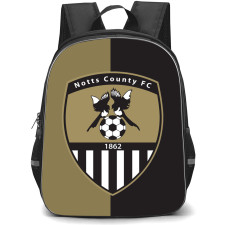 EFL League Two Notts County Backpack School Bag StudentPack - Large Logo In Brown And Black Background