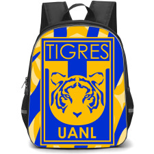 Club Tigres de la Universidad Autonoma de Nuevo Leon Backpack School Bag StudentPack - Club Tigres de la Universidad Autonoma de Nuevo Leon Logo with Stripe Yellow and Blue Effect