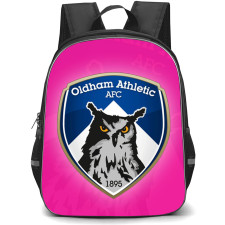 EFL League Two Oldham Athletic Backpack School Bag StudentPack - Large Logo In Pink Background