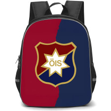 Orgryte IS Backpack School Bag StudentPack - Orgryte IS Logo ON Navy Blue And Red Wine Background Football Club