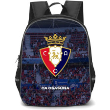 CA Osasuna Backpack School Bag StudentPack - CA Osasuna Logo On Stadium Background Football Club