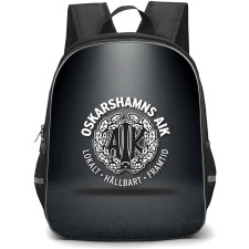 Oskarshamns AIK Backpack School Bag StudentPack - Oskarshamns AIK Logo On Dark Background Football Club