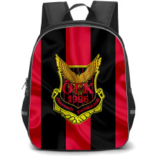 Ostersunds FK Backpack School Bag StudentPack - Ostersunds FK Logo On Red Black Flag Background Football Club